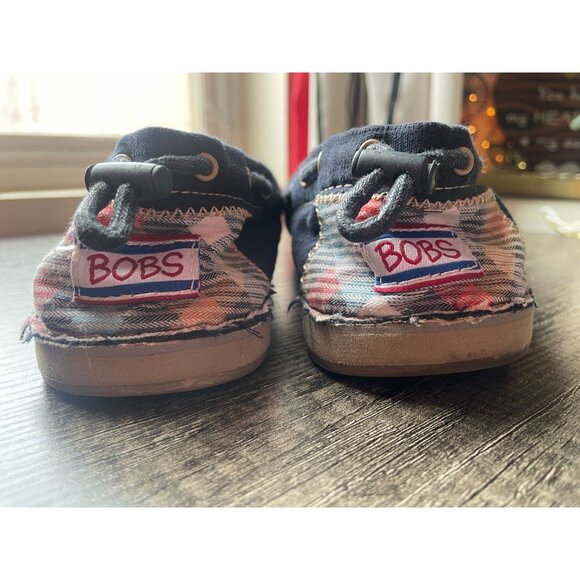 BOBS from SKECHERS Women's Navy Memory Foam Shoes Flats W7.5 boat 37790 - Picture 2 of 6